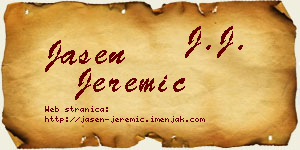 Jasen Jeremić vizit kartica